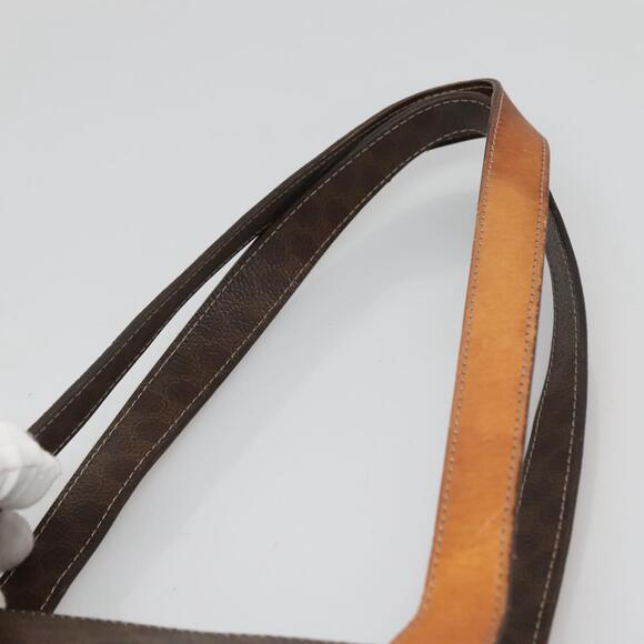 CELINE Macadam Canvas Tote Bag Pvc Leather Brown Gold - Picture 8 of 12